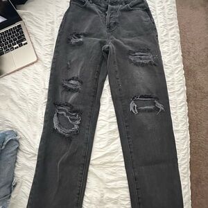Distressed Gray Women's Jeans